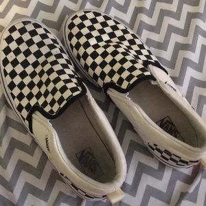 Black and White checkered Vans